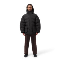 MAIUM Gevoerde Regenjas Unisex Short Puffer Black
