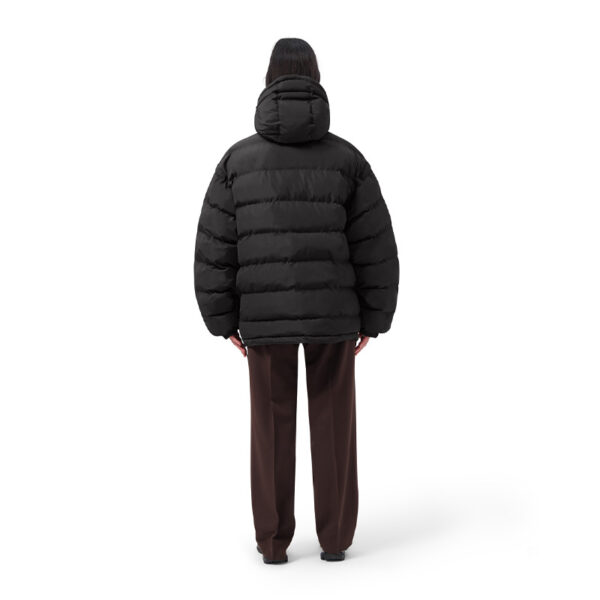 MAIUM Gevoerde Regenjas Unisex Short Puffer Black